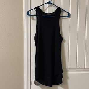 Banana Republic Knit Black Asymmetrical Tank Top